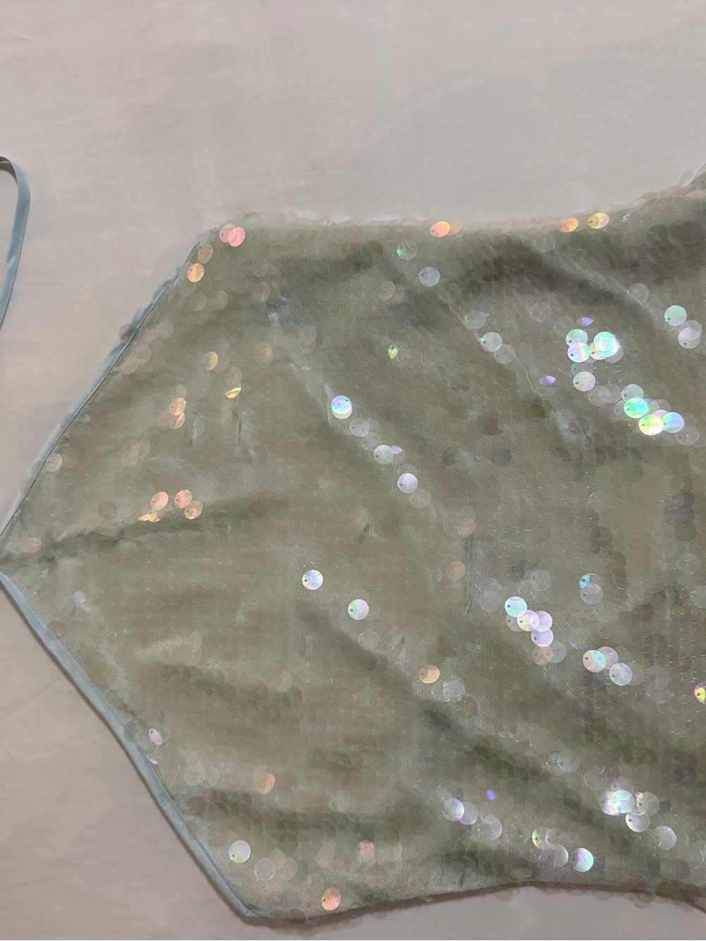 Lovers + Friends Iridescent Sequin Halter Camisole in White - Picture 5 of 9